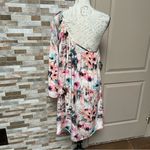 Tolani  Elaine Cream One Shoulder Pure Silk Dress Sz L Photo 5