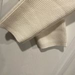 NWT Willow & Wind Size M Cream Long Sleeve Ribbed Knit Top Pink Satin Bow Detail Size M Photo 4