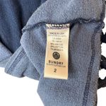 Sundry  Women's Blue Spells Out Love Pullover Hoodie Size‎ 2/Med Lightning Bolt Photo 7