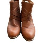 American Eagle  Brown Side Zip Ankle‎ Boot With Buckle Straps Women's Size 10 Photo 7