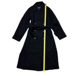 Madewell NWT  Women's Black Double-Breasted Trench Coat Size S Wool Winter Cozy Photo 5