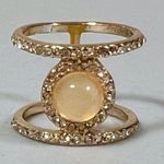 Gold Round Gemstone Diamond Diamonds Band Ring Jewelry Size 8 ✨ Photo 0