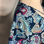 Chico's Paisley Floral 3/4 Sleeve Blouse Womens XL Spring Preppy Bright Photo 6