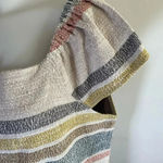 Madewell NWT  TextureThread Cap-Sleeve Dress Stripe XL 100% Cotton‎ 0224 Photo 7