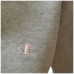 Champion Gray Hoodie with Pink Sleeve Logo- Cropped - Size Large Photo 3