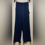 Alo Yoga NWT Muse Wide Leg Pants Navy Blue Relax Fit Size S Front Pockets Photo 5