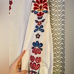 Farm Rio NWOT / Anthropologie | Embroidered Peasant Boho Puff Sleeve Blouse, L Photo 6
