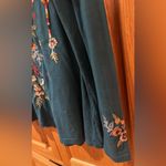 Johnny Was Los Angeles Floral Embroidered Cotton Long Sleeve Shirt Top Small Photo 6