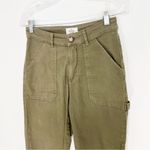 Marine layer  Maya Utility Slim Straight Carpenter Crop Pants Olive Green Photo 3