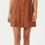 Urban Outfitters  Cope Burnt Orange Polka Dot Cut Out Button Mini Dress Small Photo 0