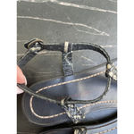 Audrey Brooke Audrey Brook women’s flat leather woven thong sandals braided black Sz 7 Photo 10