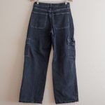 Hollister  High-Rise Vintage Baggy Stretch Jeans Faded Black Cargo Wide Leg 28x31 Photo 3