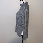 Cloud Chaser gray ribbed knit turtleneck sweater high low side slits Photo 2