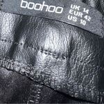 Boohoo wide legged black faux leather trousers! Nwt! Photo 5