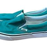Vans WOMENS TEAL SLIP ON SNEAKERS Photo 0