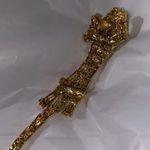 Vintage Articulated Leopard Pin Gold with Green Glass Eyes Photo 8