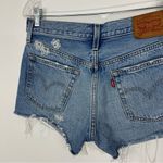 Levi's  501 Floral Embroidered Denim Cutoff Shorts 28 Photo 7