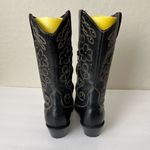 Matisse Vintage Floral Flower Embroidered Leather Point Toe Western Cowboy Boots Black Size 7.5 Photo 4