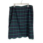 Talbots Plaid Wool Blend Academia School Preppy Scallop Hem Skirt Size 8 Photo 1