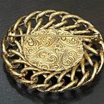 Vintage Unsigned Purple Dome Cabochon Gripoix Brooch Photo 9