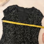 Parker  BLACK Serena Dress‎ Black Silk Sequins Mini Dress Size 4 Photo 10