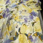 Denim & Co Top 5X Plus Yellow Floral Popover V Photo 12