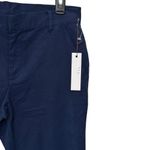 Crosby Flat Front Straight Leg‎ Pant, Womens Size 4 Navy Blue Chino Pants Photo 2
