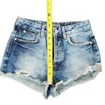 Topshop  MOTO High Waist Button Fly Cutoff Jeans Shorts. Size 25 Photo 5