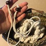 Nanette Lepore  YELLOW & BEIGE STRAW BAG WITH WOODEN HANDLE "CLEMENTINE" Photo 10