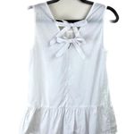 J.Crew Bow-Back Peplum Tank Top White XXS Preppy Coquette Professional Corporate Photo 0