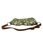 Y2K 90s The Sak Green Floral Canvas Shoulder Bag Brown Faux Leather Trim Purse Photo 4