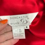 Doncaster Silks Vintage Red Sueded Silk Blouse – Size Medium NWT Draped Silk Top Photo 1