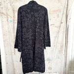 Gudrun Sjoden Wool Blend Patterned Intarsia Knit Cardigan Black Size L Photo 2