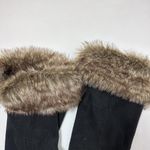 Capelli New York Capelli Liner Socks Womens Large 9-11 Rainboot Black Brown Faux Fur Cuff Photo 1