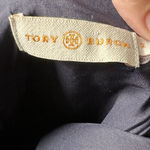 Tory Burch Blue White Jacquard Floral Pencil Skirt Lined Size 2 $275 MSRP Heidi Photo 5