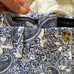 Talbots  Blue & White Paisley Print Relaxed Fit Chino pant 10-playful paisley Photo 7