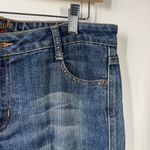 Southpole Women Jeans Size 13 Bootcut Blue Rhinestone Bling Embroidered Logo Y2K Photo 7