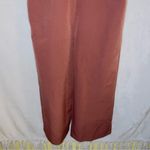 All Row Women's Size Small Sleeveless Deep V Neck Wide Leg Cropped Jumpsuit Orange Photo 4