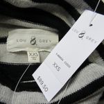 Lou & grey NWT Striped Turtleneck in Black Gray Midi Maxi Sweater Dress 2XS XXS Photo 4