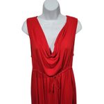 Liz‎ Lange Maternity Red Sleeveless Cowl Neck Maxi Dress Size XL Photo 3