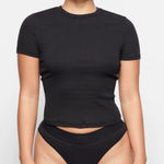 SKIMS  Cotton Rib T-Shirt Soot NWT size M 0815 Photo 0