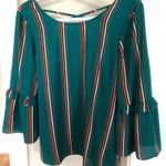 Krazy Kat Green & Red Blouse Photo 0
