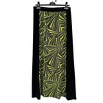 Michael Michael Kors Printed Maxi Dress size Medium Two Tone Abstract Leaf Black Photo 2