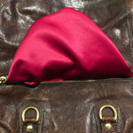 Coach Vintage  Madison Large Brown Leather Satchel Rear Zipper Pocket Bag 12935 Photo 3