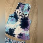 No Boundaries  Twist Back Tie-Dye Tank Top and Shorts Set Photo 1
