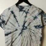 Dark Seas T Shirt Womens Blue White Medium M Skull Swirl Wave Tie Dye Cotton Photo 11