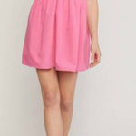 Anthropologie NWT ENTRO kristen v-neck ruffle sleeve mini dress Small‎ PINK Fuschia Photo 0