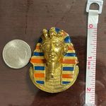 Gold Tone King Tut Pharaoh Pendant 70s Photo 3