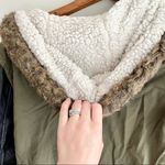 ⭐️ Olive Green Jacket W/ Black leather sleeves Photo 4