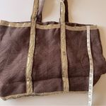 Muche et Muchette jute tote bag, chocolate brown and gold tone sequinns, NWOT Photo 4